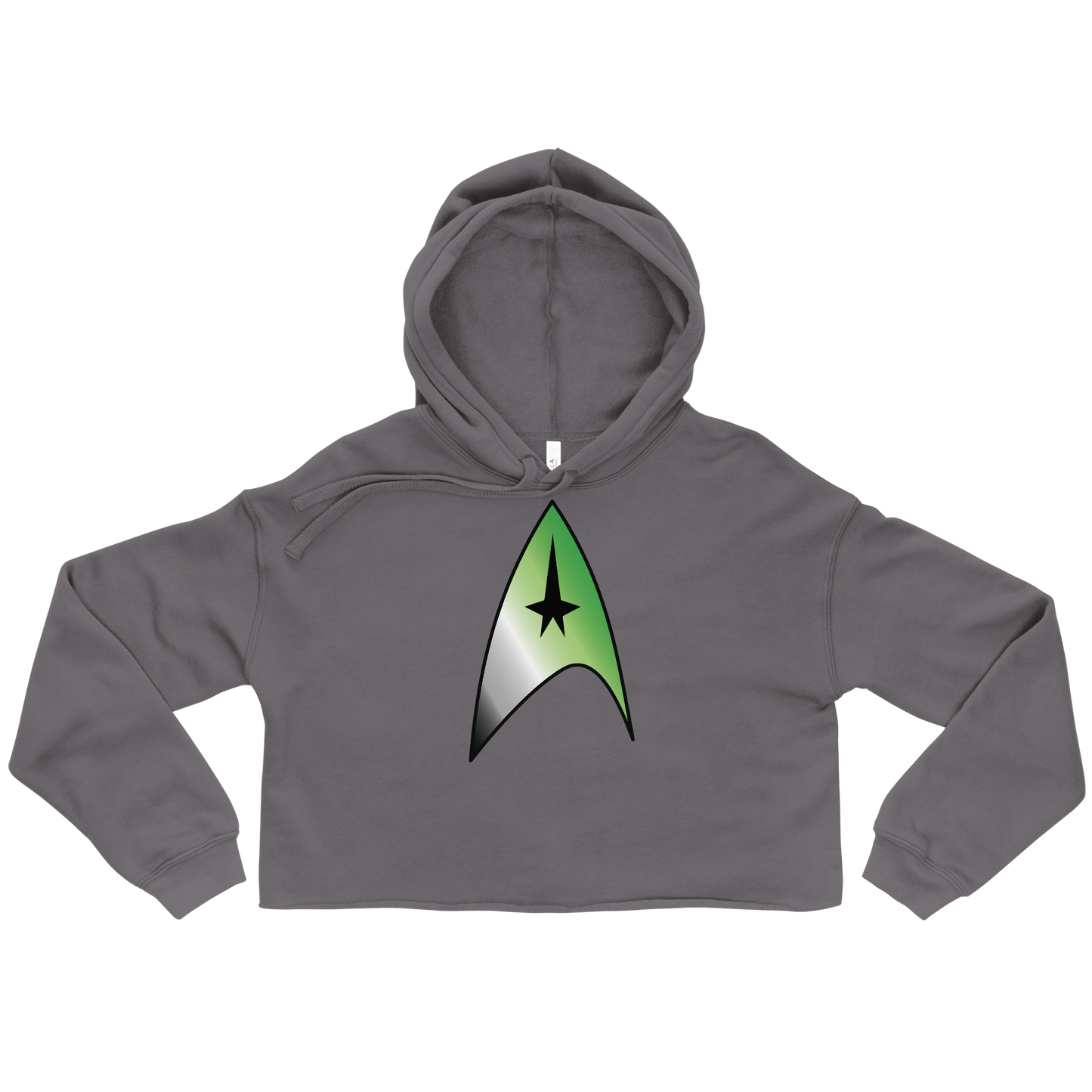 Starfleet Insignia - Aromantic Pride Crop Hoodie