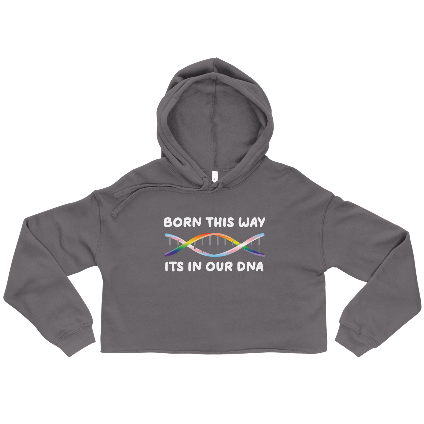 Born This Way - Rainbow/Trans Crop Hoodie