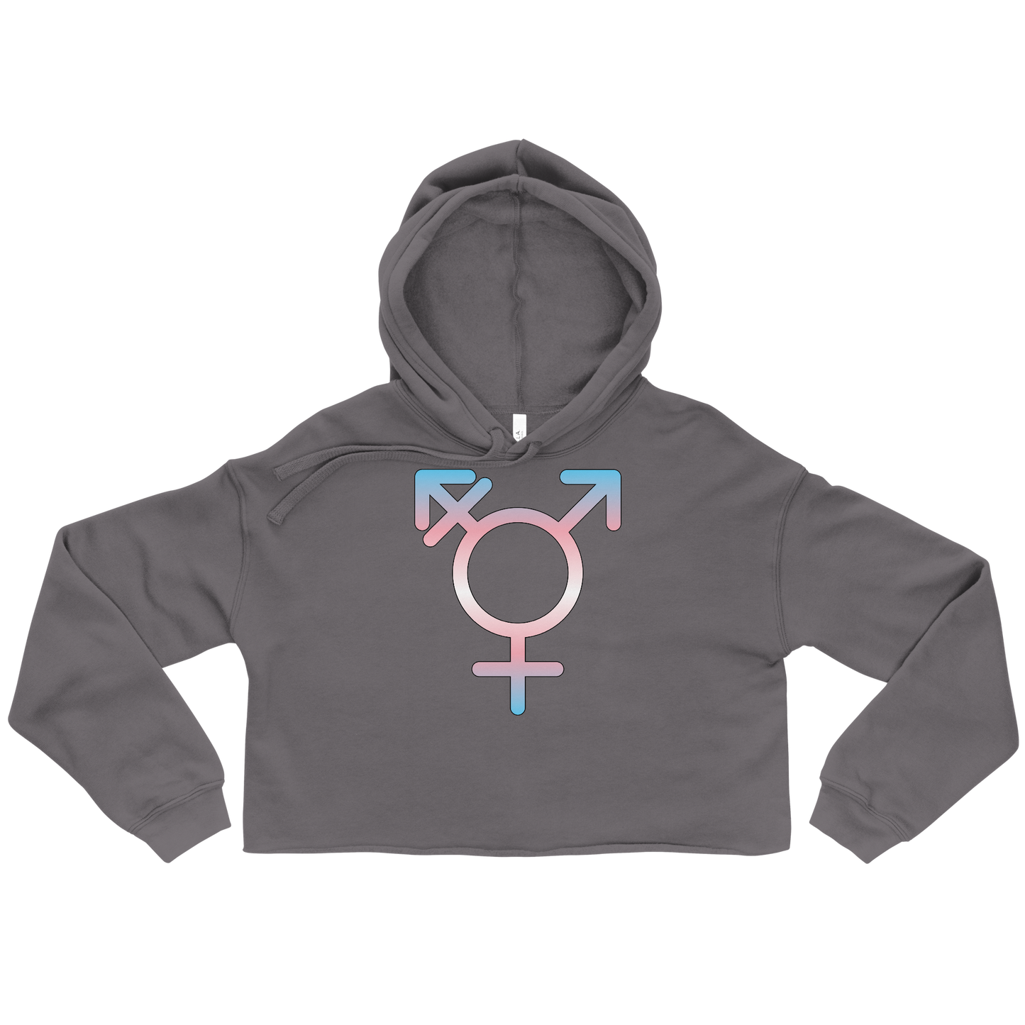 Transgender Symbol - Trans Pride Crop Hoodie