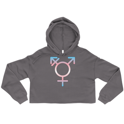 Transgender Symbol - Trans Pride Crop Hoodie