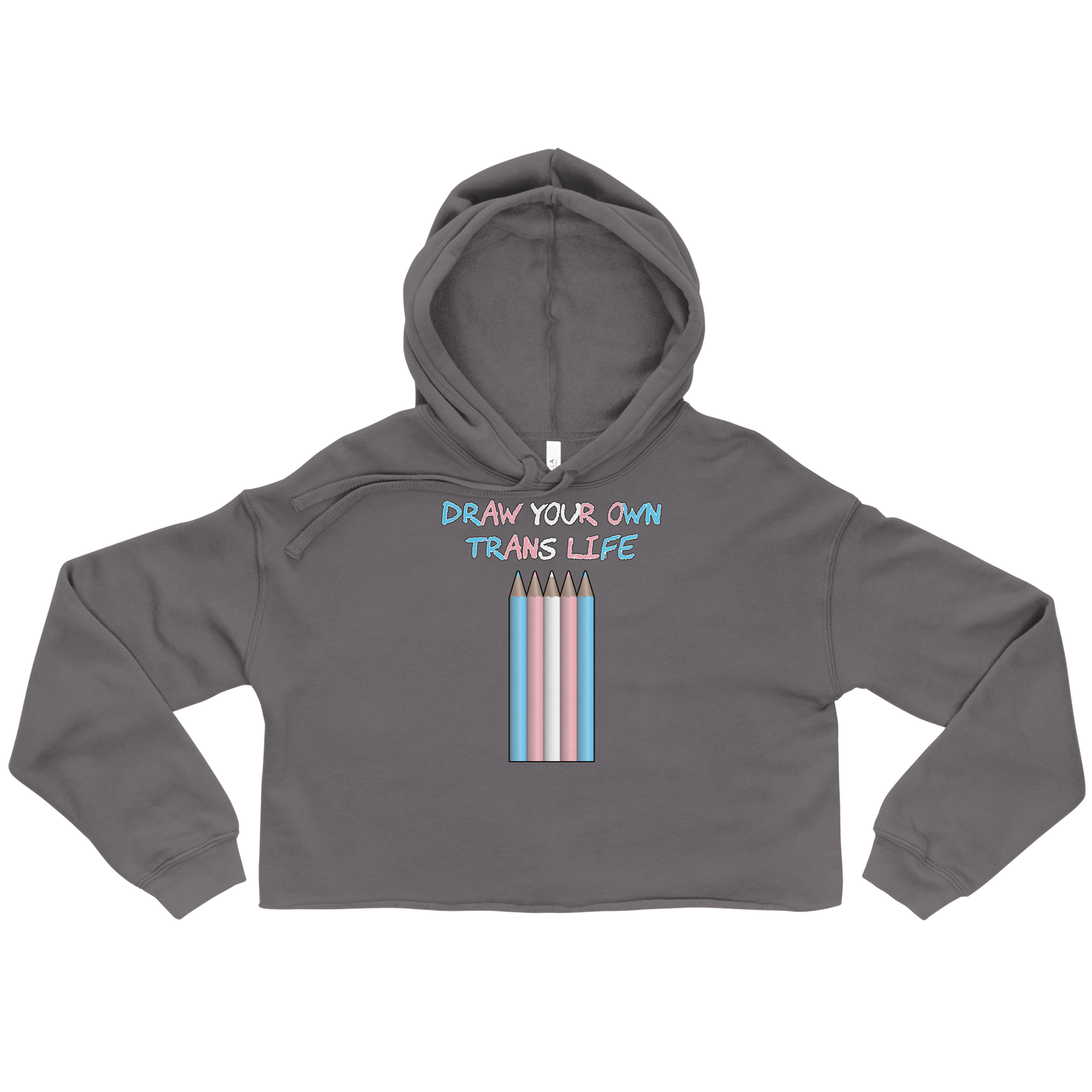 Draw Your Own Trans Life Crop Hoodie