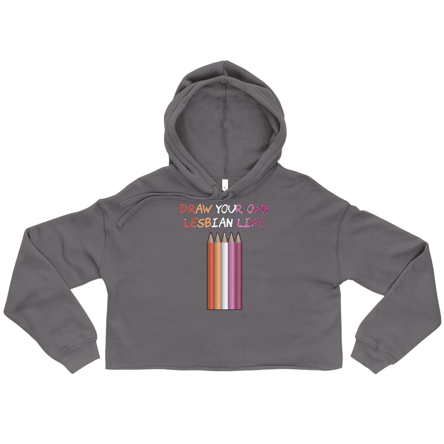 Draw Your Own Lesbian Life Crop Hoodie