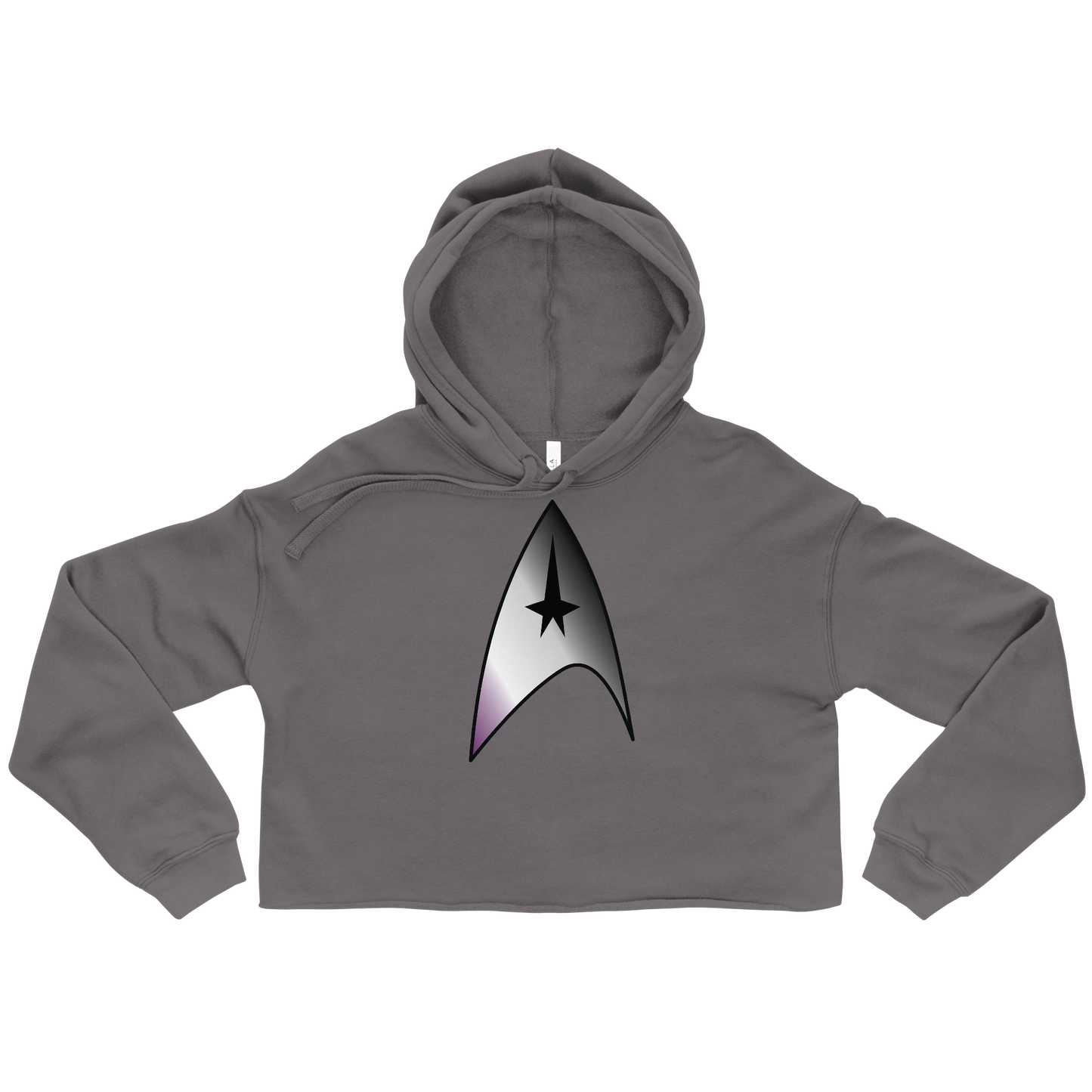 Starfleet Insignia - Asexual/Demisexual Pride Crop Hoodie