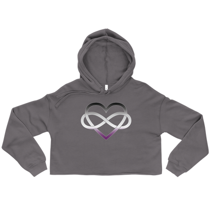 Polyamory Infinity Heart - Asexual/Demisexual Crop Hoodie