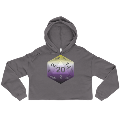 Pride Dice - Non-binary Crop Hoodie