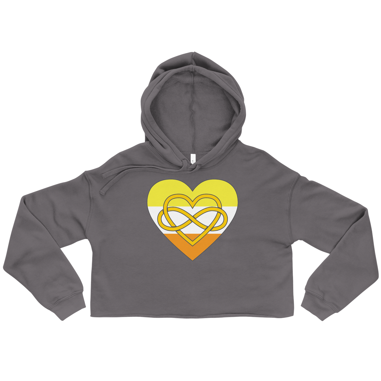 Polyamory Infinity Heart Maverique Pride Crop Hoodie