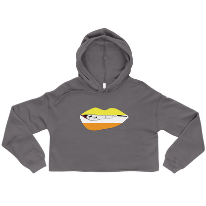 Biting Lips - Maverique Flag Crop Hoodie