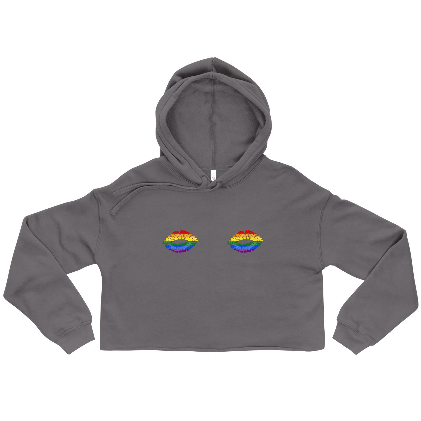 Rainbow Boob Kisses Crop Hoodie