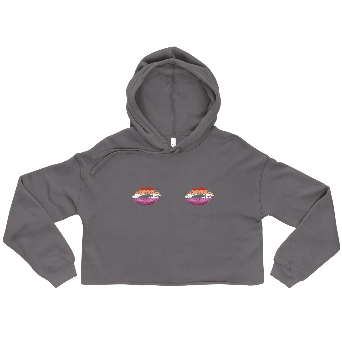 Lesbian Boob Kisses Crop Hoodie