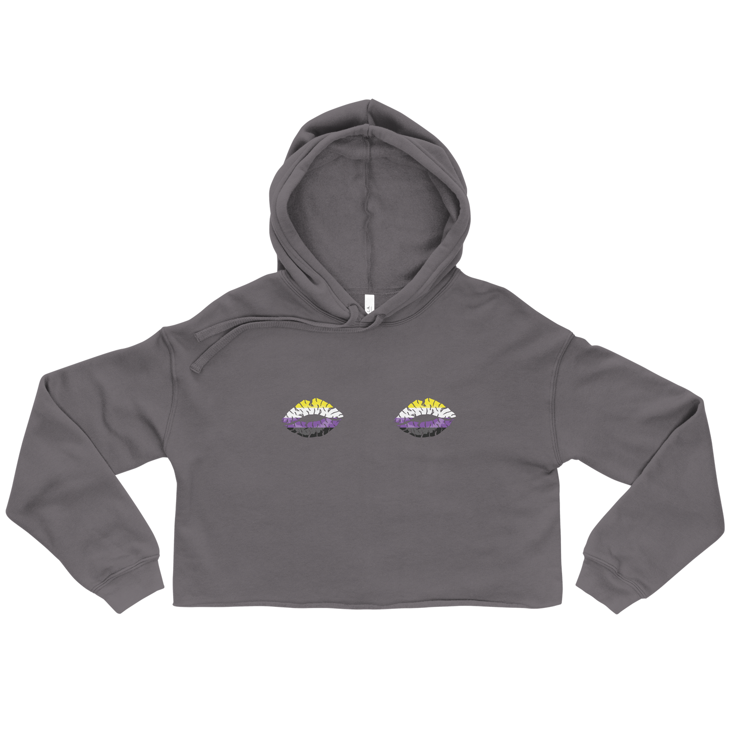 Enby Boob Kisses Crop Hoodie