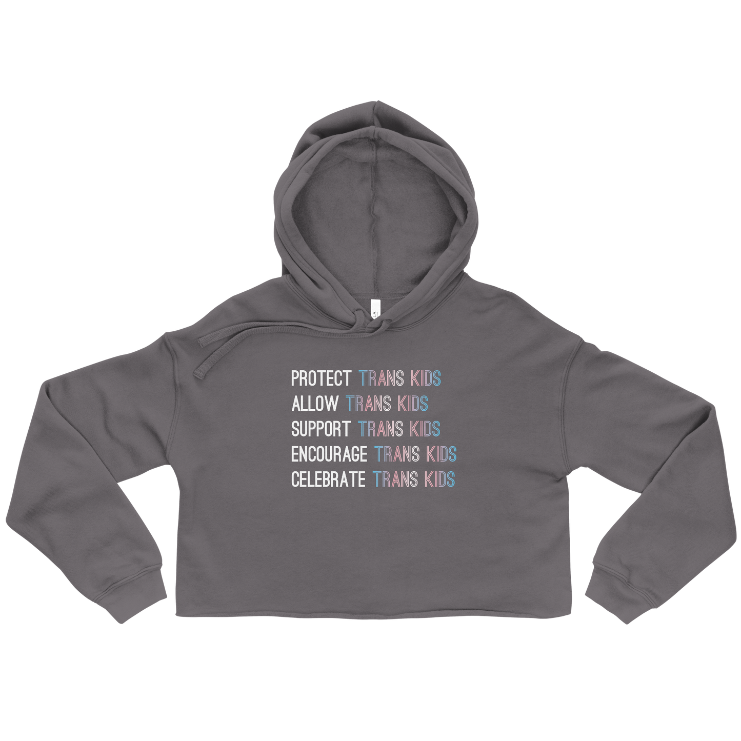 Support Trans Kids Crop Hoodie