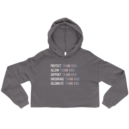 Support Trans Kids Crop Hoodie