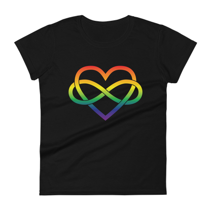 Polyamory Infinity Heart - Rainbow Women's short sleeve t-shirt