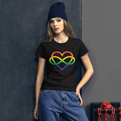 Polyamory Infinity Heart - Rainbow Women's short sleeve t-shirt