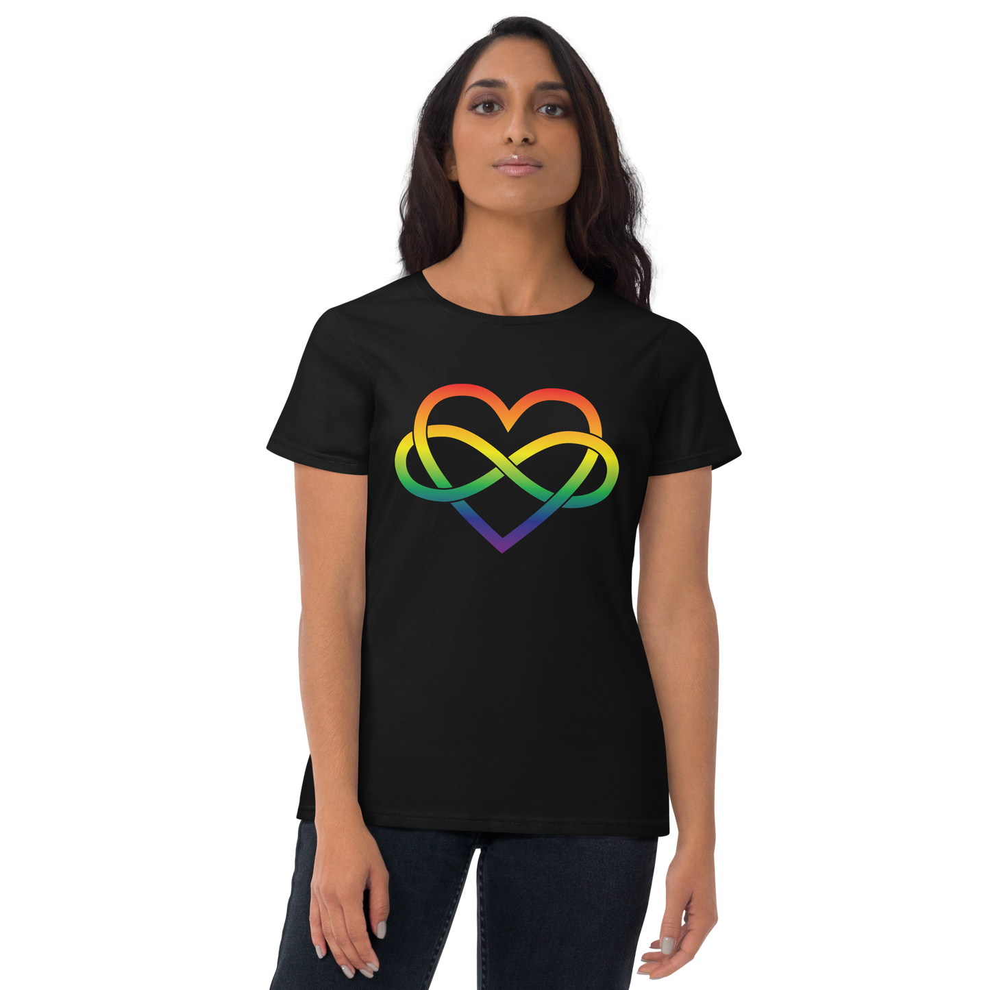 Polyamory Infinity Heart - Rainbow Women's short sleeve t-shirt