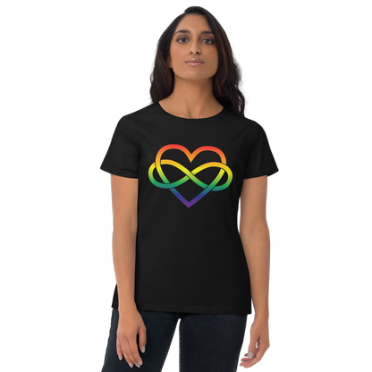 Polyamory Infinity Heart - Rainbow Women's short sleeve t-shirt