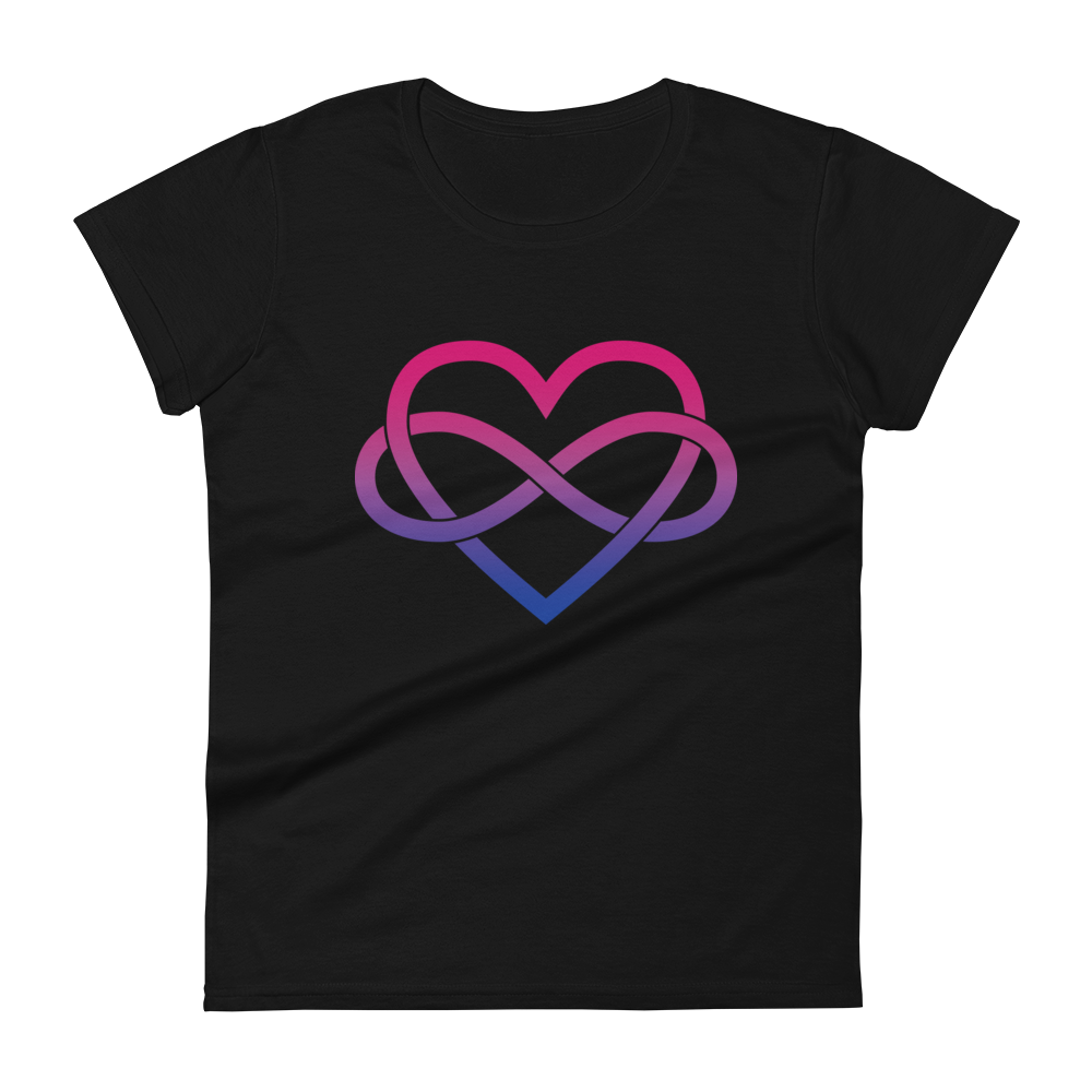 Polyamory Infinity Heart - Bisexual Women's short sleeve t-shirt