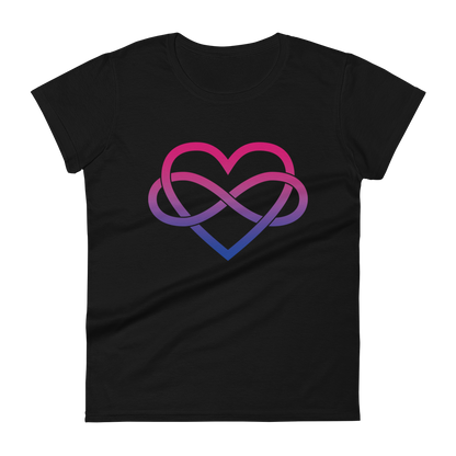 Polyamory Infinity Heart - Bisexual Women's short sleeve t-shirt