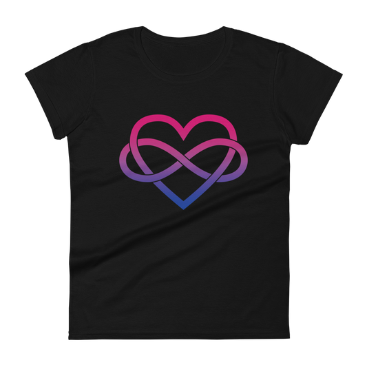 Polyamory Infinity Heart - Bisexual Women's short sleeve t-shirt