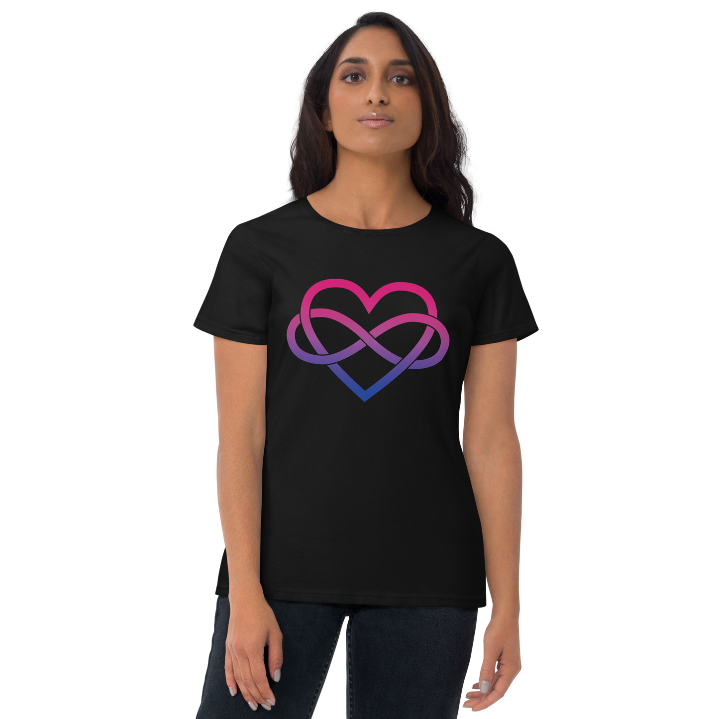 Polyamory Infinity Heart - Bisexual Women's short sleeve t-shirt