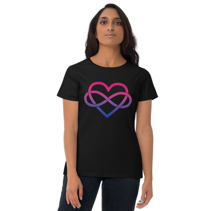 Polyamory Infinity Heart - Bisexual Women's short sleeve t-shirt