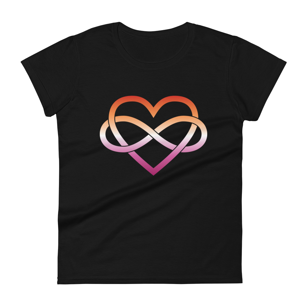 Polyamory Infinity Heart - Lesbian Women's short sleeve t-shirt