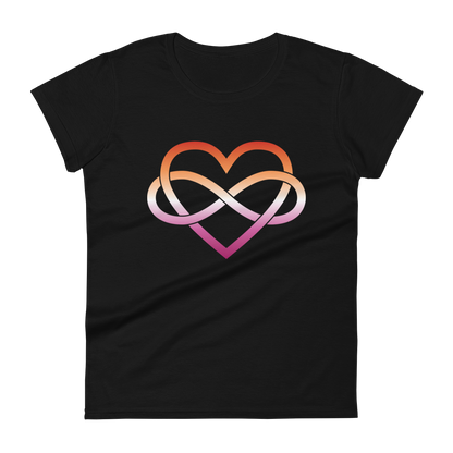 Polyamory Infinity Heart - Lesbian Women's short sleeve t-shirt