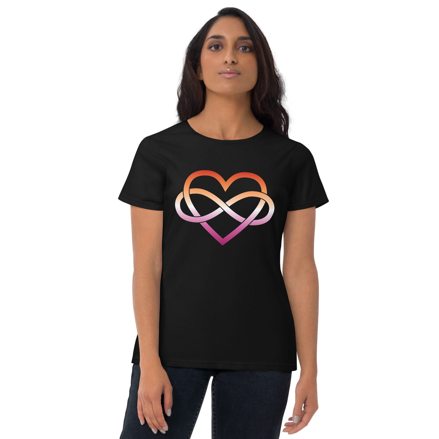 Polyamory Infinity Heart - Lesbian Women's short sleeve t-shirt