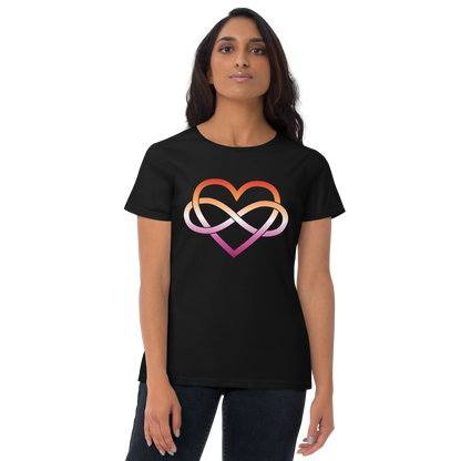 Polyamory Infinity Heart - Lesbian Women's short sleeve t-shirt