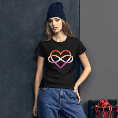 Polyamory Infinity Heart - Lesbian Women's short sleeve t-shirt