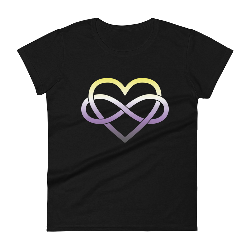 Polyamory Infinity Heart - Non-binary Women's short sleeve t-shirt