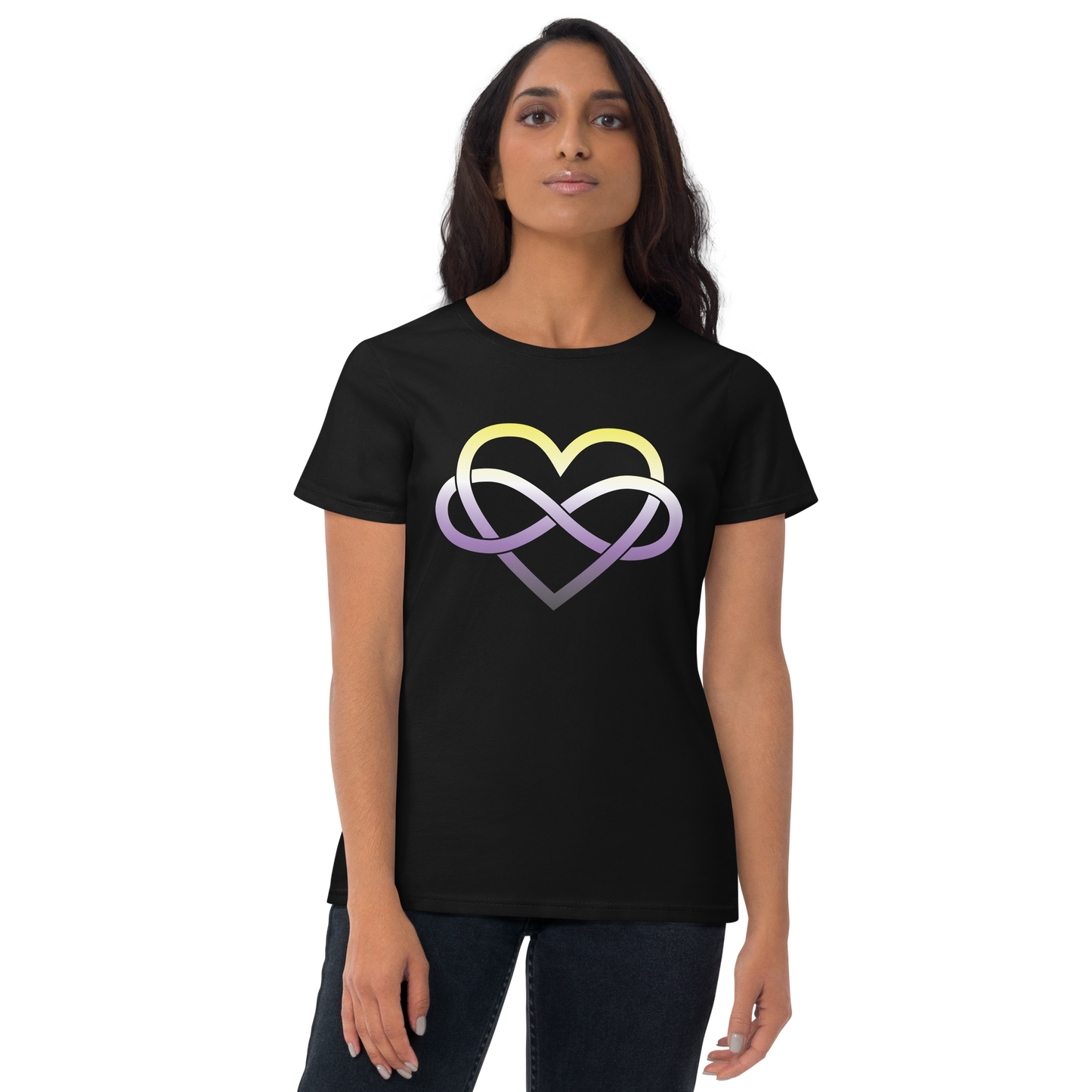 Polyamory Infinity Heart - Non-binary Women's short sleeve t-shirt