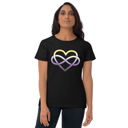 Polyamory Infinity Heart - Non-binary Women's short sleeve t-shirt