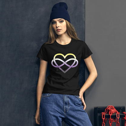 Polyamory Infinity Heart - Non-binary Women's short sleeve t-shirt