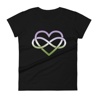 Polyamory Infinity Heart - Genderqueer Women's short sleeve t-shirt