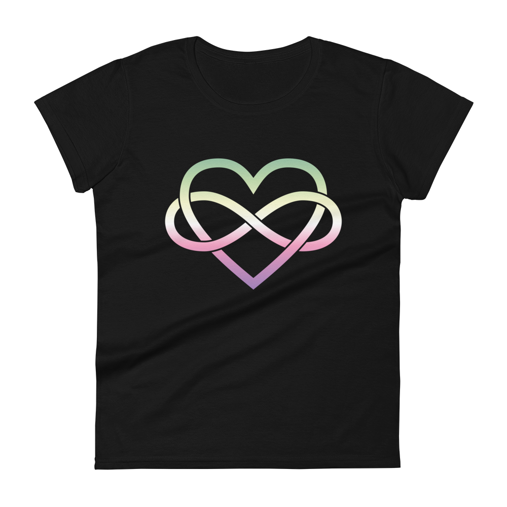 Polyamory Infinity Heart - Genderfae Women's short sleeve t-shirt