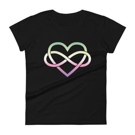 Polyamory Infinity Heart - Genderfae Women's short sleeve t-shirt