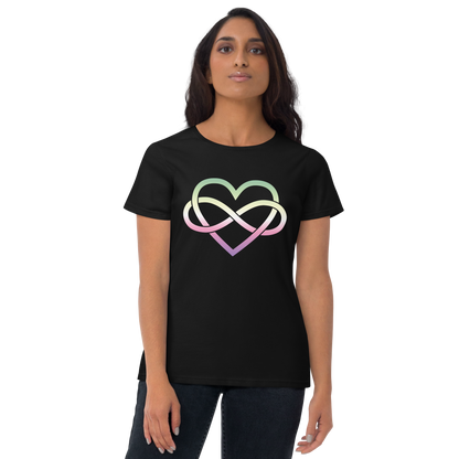 Polyamory Infinity Heart - Genderfae Women's short sleeve t-shirt