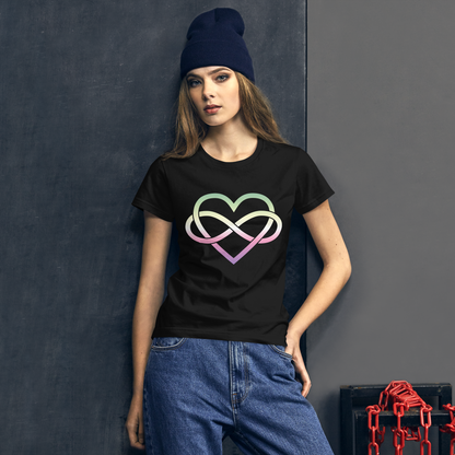 Polyamory Infinity Heart - Genderfae Women's short sleeve t-shirt