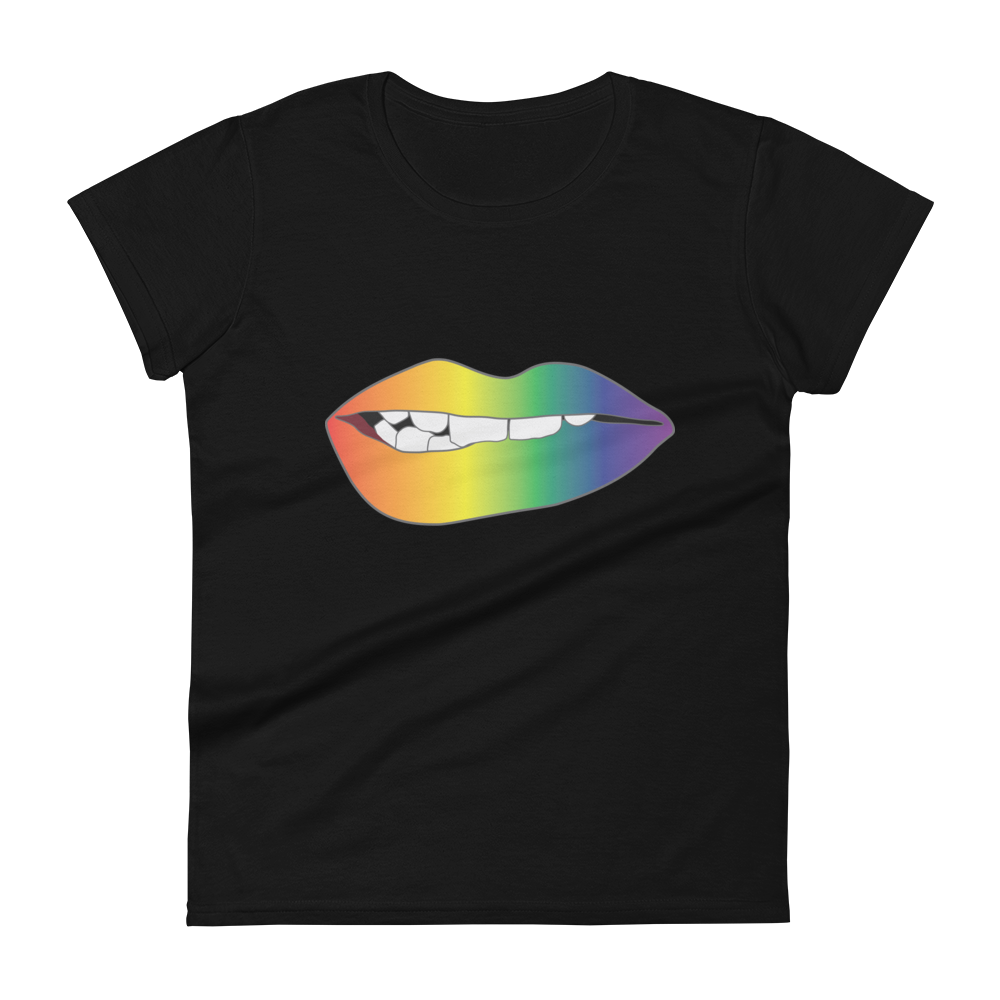 Biting Lips - Rainbow Pride - Gradient Women's short sleeve t-shirt