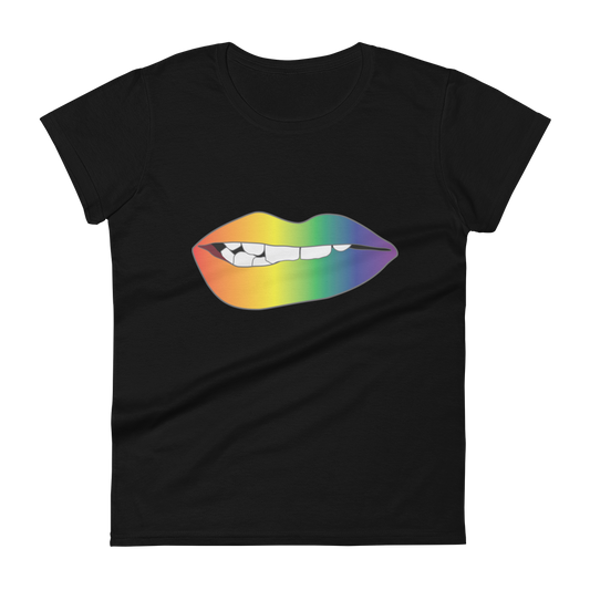 Biting Lips - Rainbow Pride - Gradient Women's short sleeve t-shirt