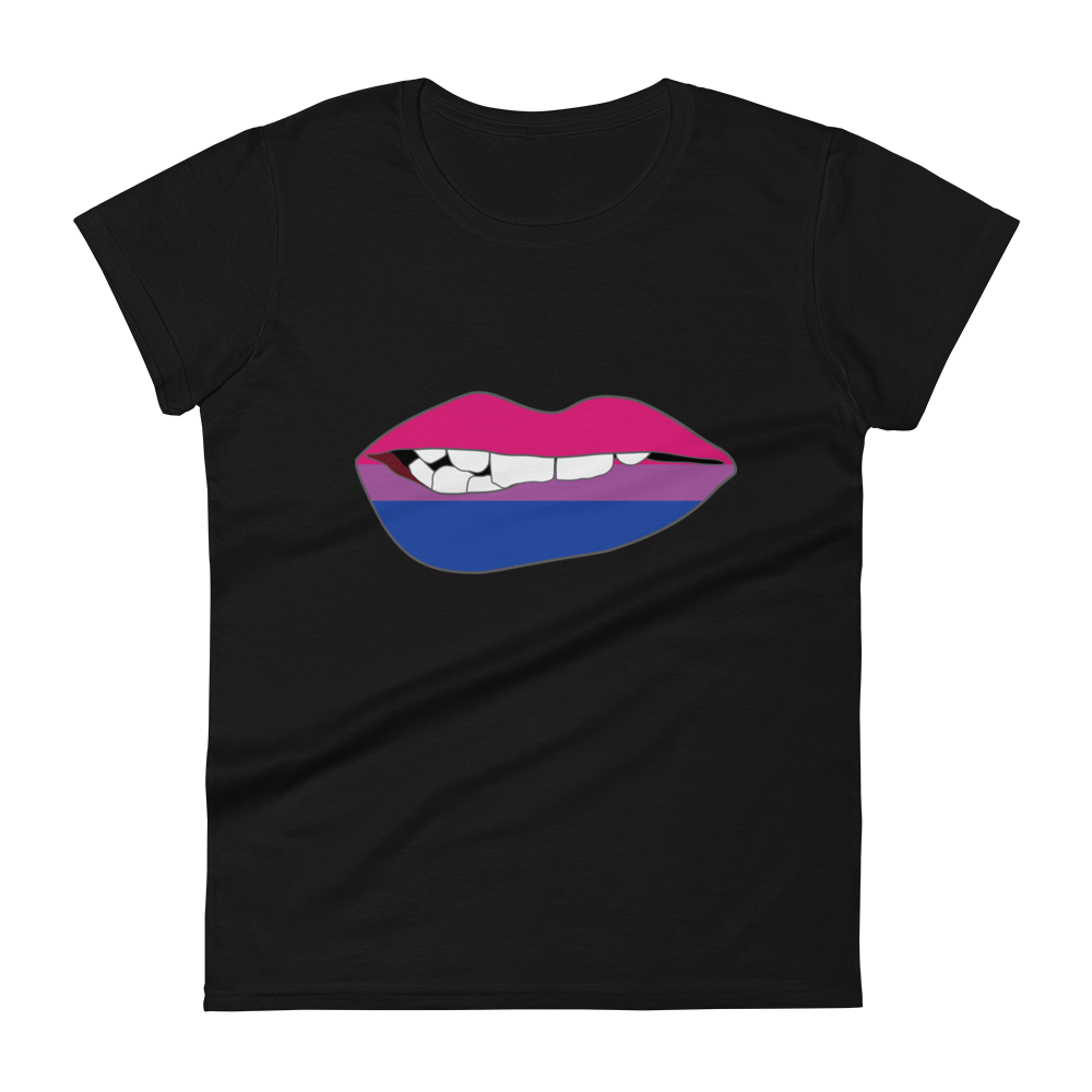 Biting Lips - Bisexual Flag Women's short sleeve t-shirt