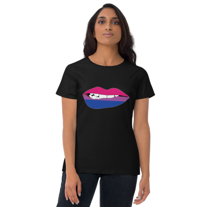 Biting Lips - Bisexual Flag Women's short sleeve t-shirt