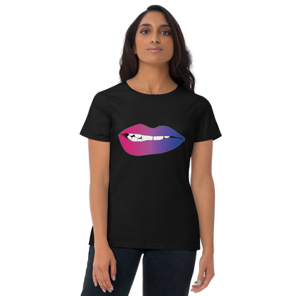 Biting Lips - Bisexual Pride - Gradient Women's short sleeve t-shirt