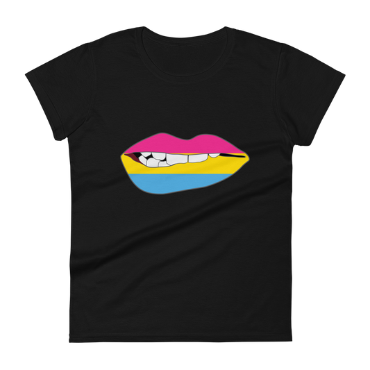 Biting Lips - Pansexual Flag Women's short sleeve t-shirt