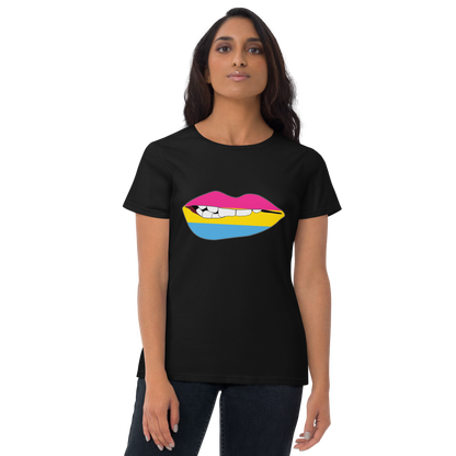 Biting Lips - Pansexual Flag Women's short sleeve t-shirt