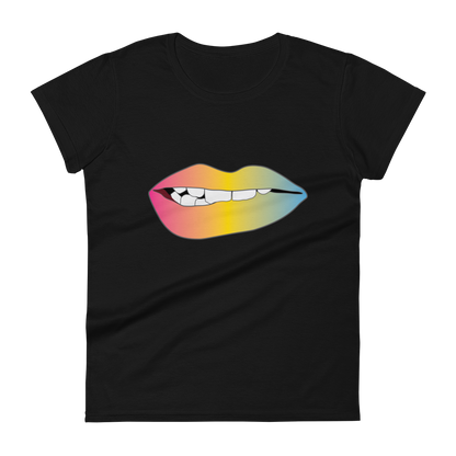 Biting Lips - Pansexual Pride - Gradient Women's short sleeve t-shirt