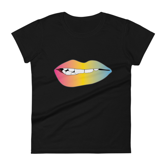 Biting Lips - Pansexual Pride - Gradient Women's short sleeve t-shirt