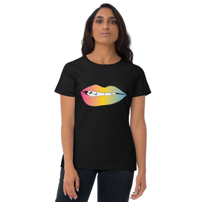 Biting Lips - Pansexual Pride - Gradient Women's short sleeve t-shirt