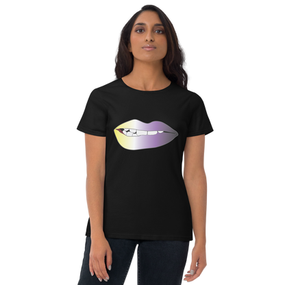 Biting Lips - Non-binary Pride - Gradient Women's short sleeve t-shirt